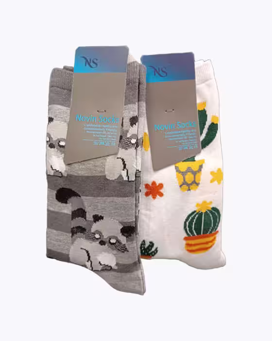 جوراب ساقدار مردانه زنانه طرح کاراکتری جوراب نوین